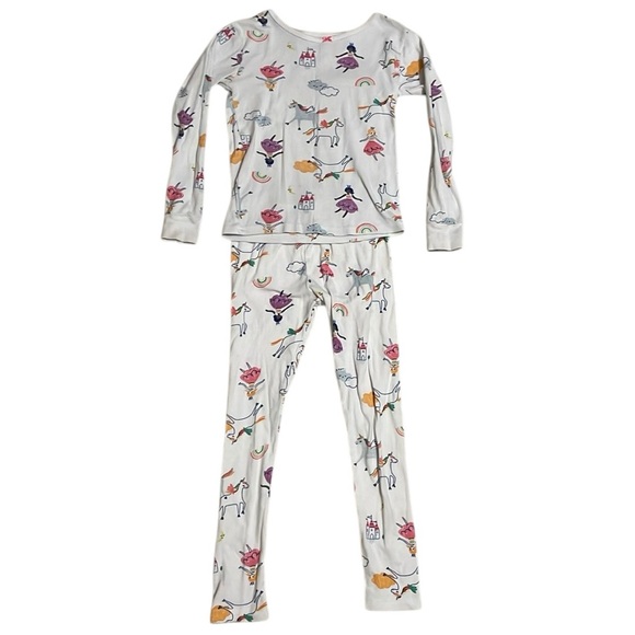 Carter's Other - CARTERS UGC Girls Size 7 Long Sleeve Pajama Set Rainbow Ballerinas Unicorn Cloud